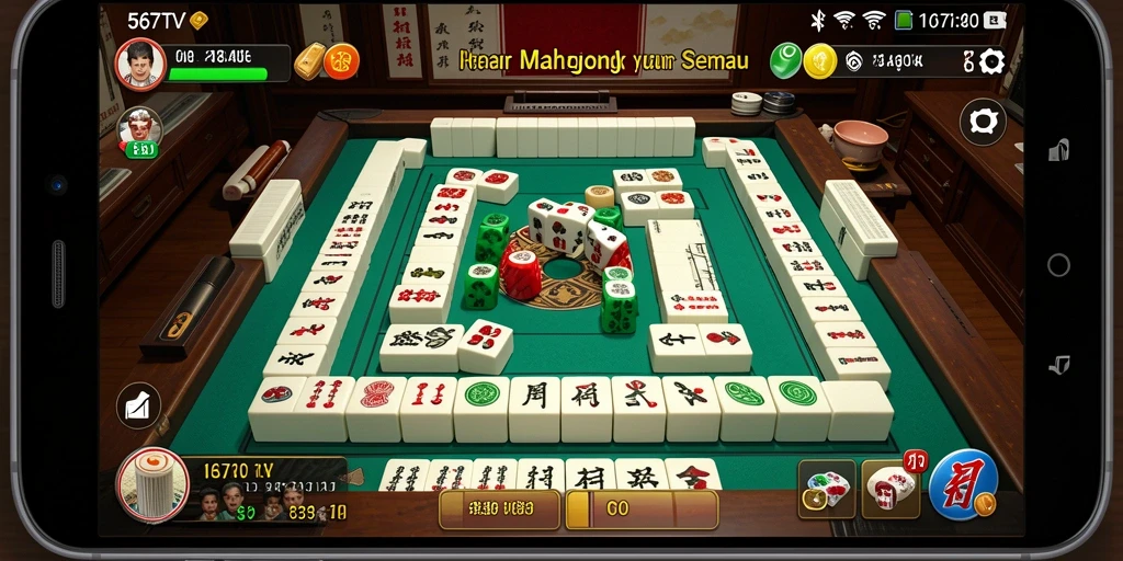 Gameplay Mahjong yang seru dan menantang di 567TV.