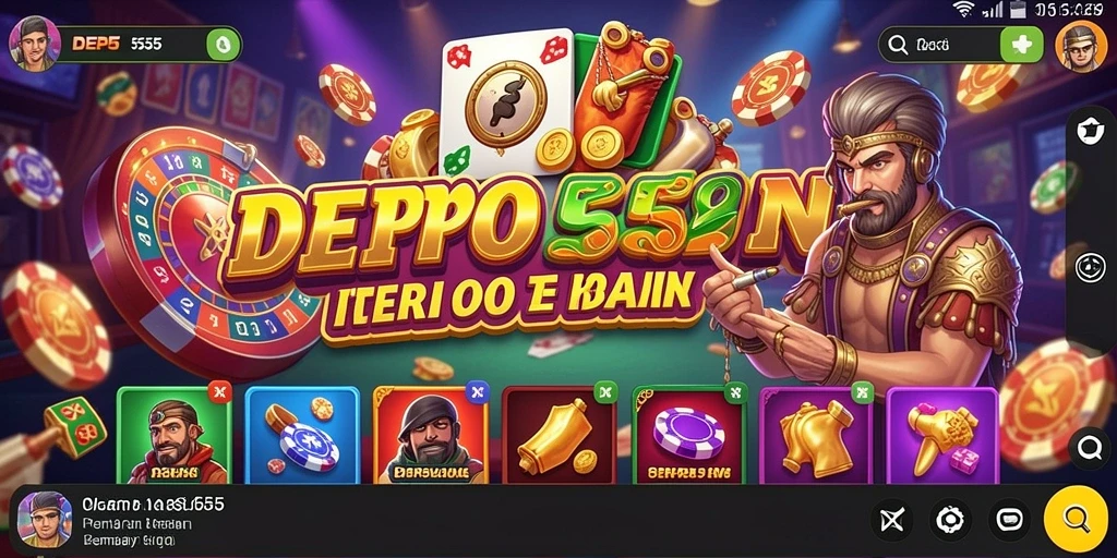 Tampilan menarik dari gameplay Kasino di DEPO555 yang memukau.
