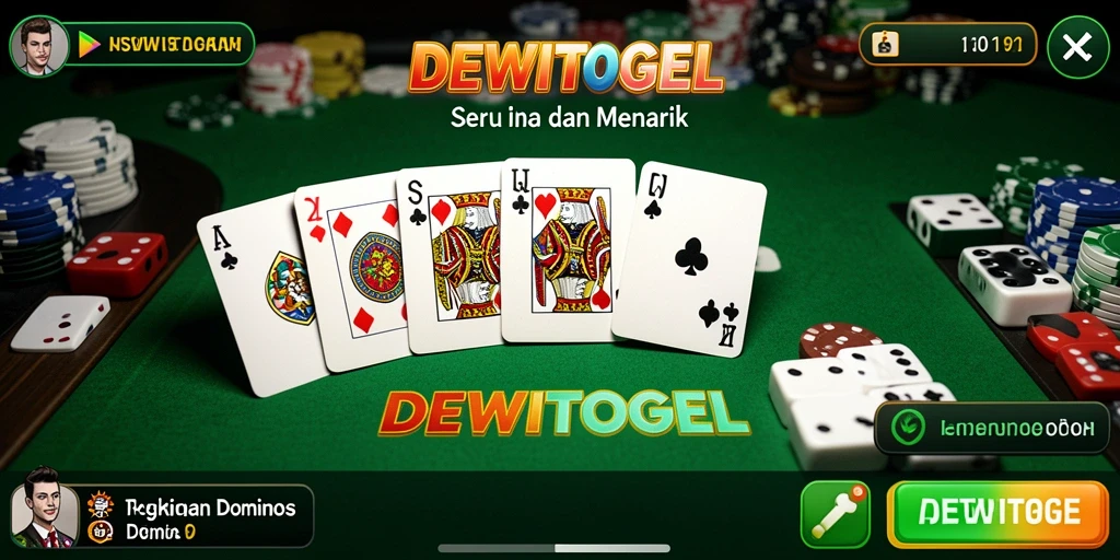 Screenshot gameplay DEWITOGEL yang menampilkan suasana seru permainan Domino.