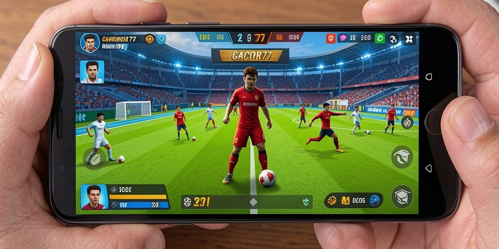 Tampilan screenshot GACOR77 menunjukkan aksinya yang mendebarkan di lapangan olahraga.