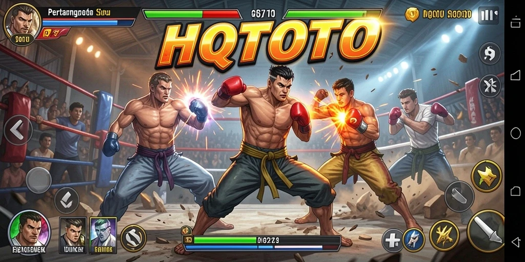 Tampilan gameplay HQTOTO dengan aksi pertarungan yang mendebarkan dan grafis tajam.