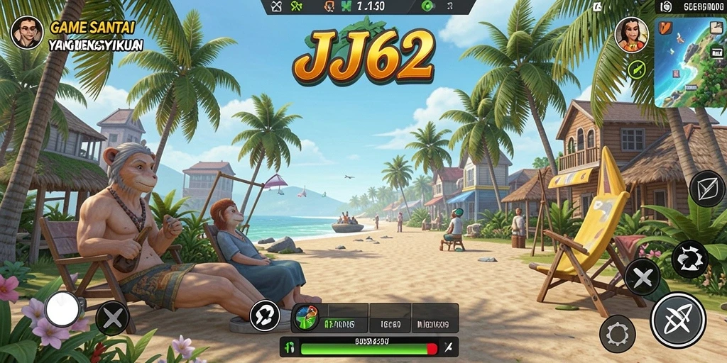 Screenshot gameplay <strong>JJ62</strong> yang penuh warna dan seru.