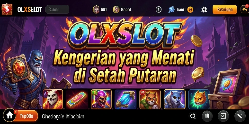 Screenshot gameplay OLXSLOT menampilkan suasana mencekam dengan efek visual yang menakutkan.