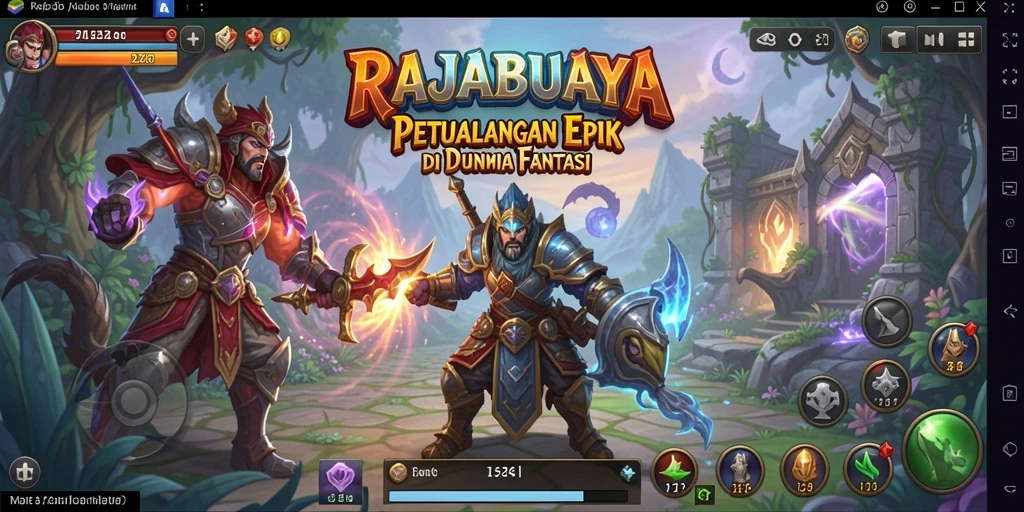Tampilan gameplay menakjubkan di dunia fantasi RAJABUAYA.