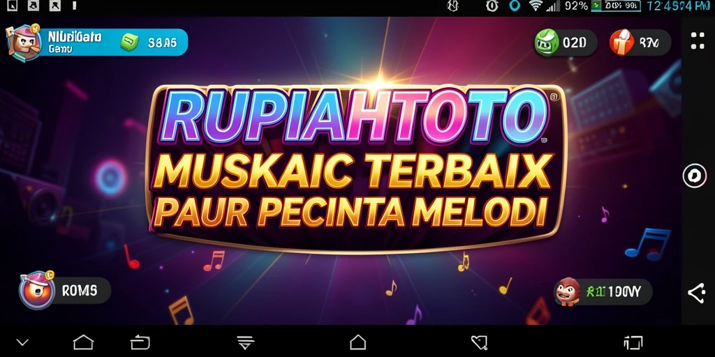 Tampilan gameplay menarik dari RUPIAHTOTO dengan alat musik interaktif.