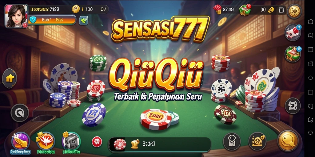 Screenshot gameplay QiuQiu penuh aksi yang mendebarkan.